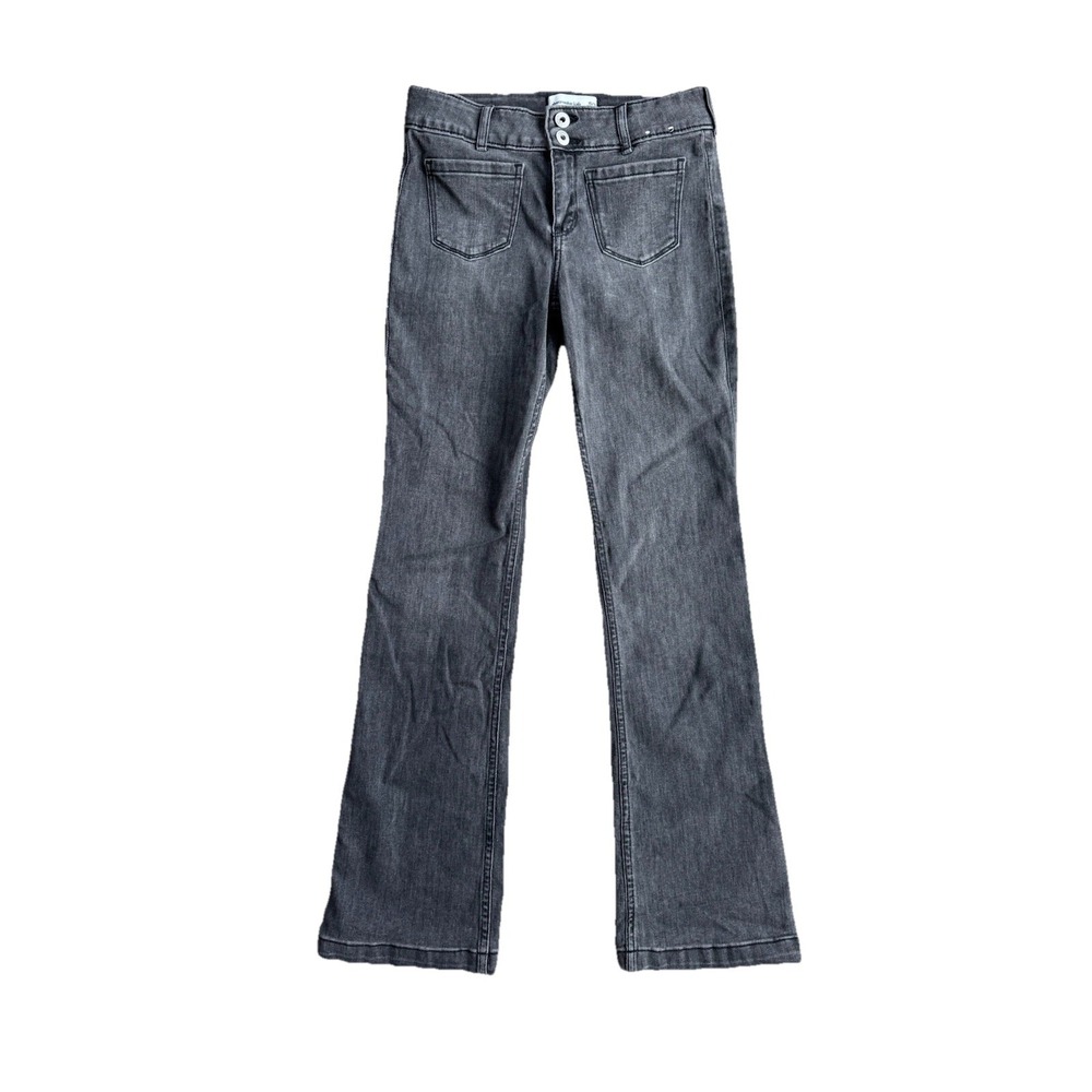 Girls Abercrombie Kids Low Rise Boot Cut black Medium Wash Jean Size 15/16